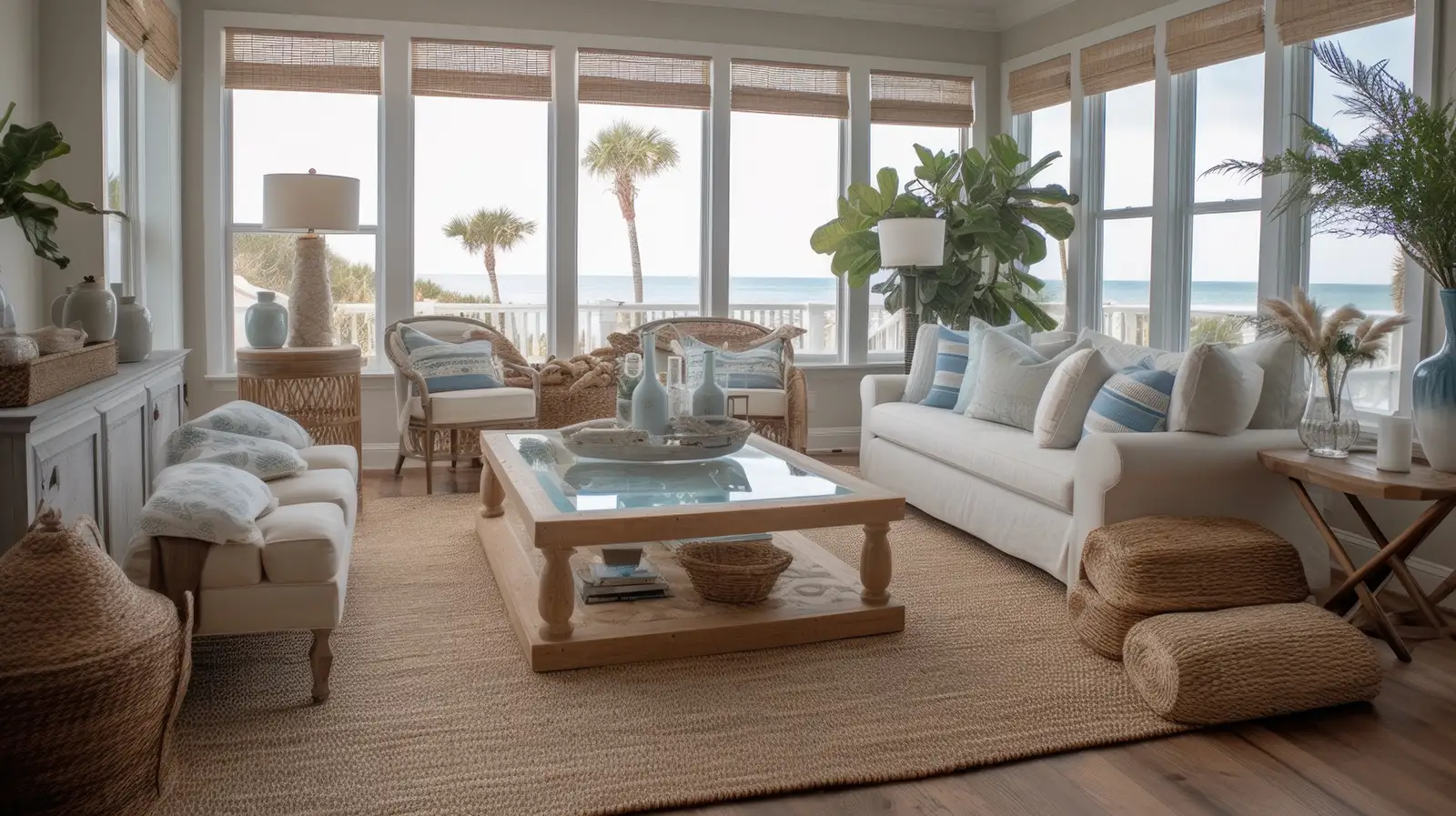 Casa al mare in stile coastal: abbina arredi e finestre