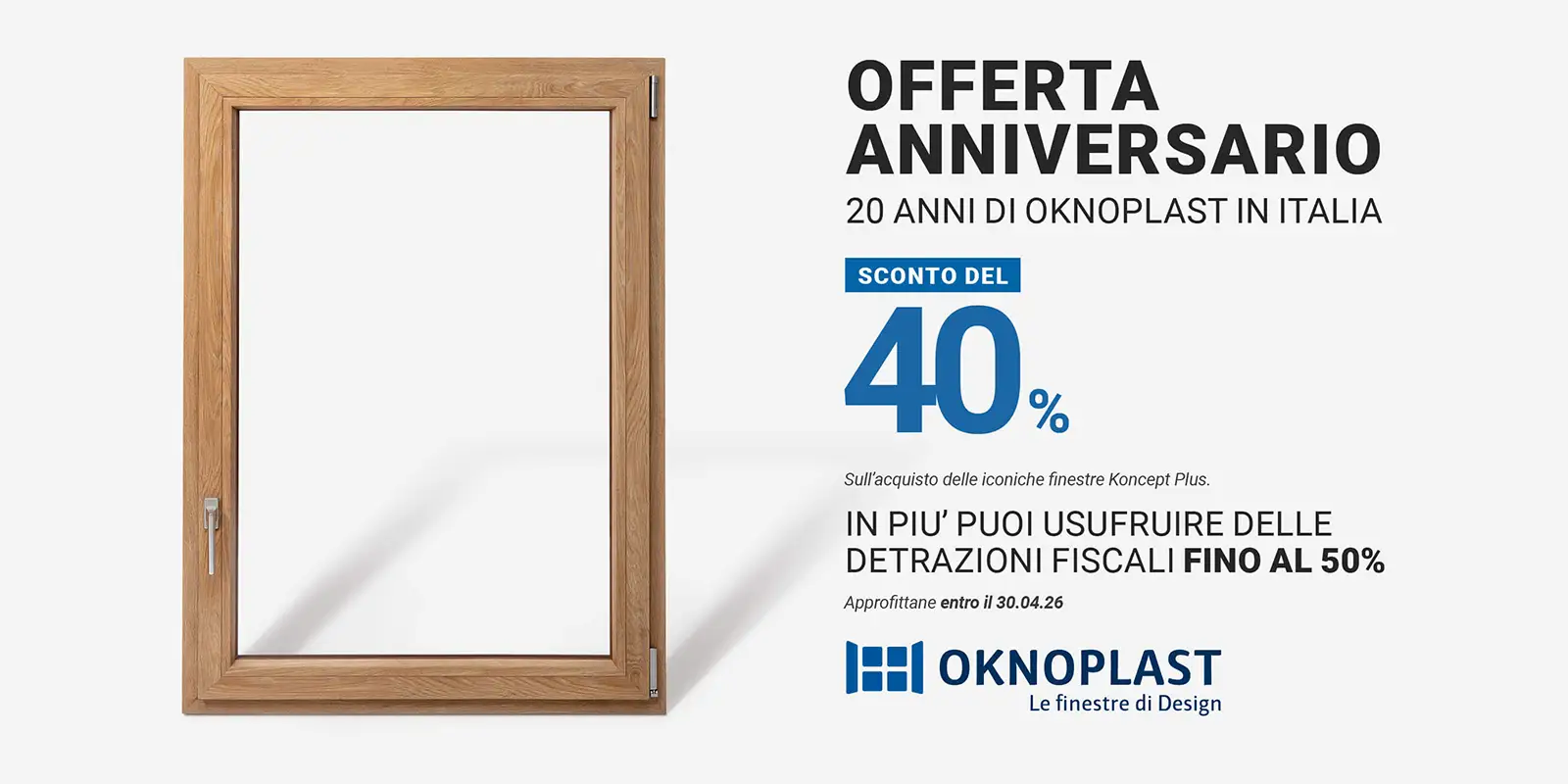 Oknoplast celebra 20 anni in Italia