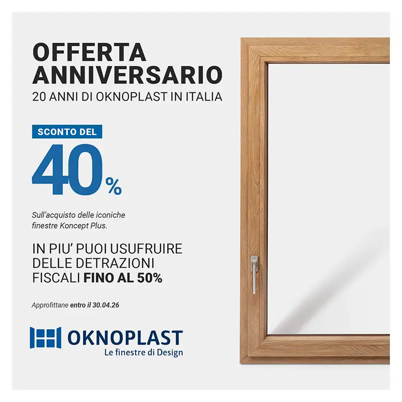 oknoplast 20 anni